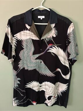 Reiss Gigi Printed Camp Shirt